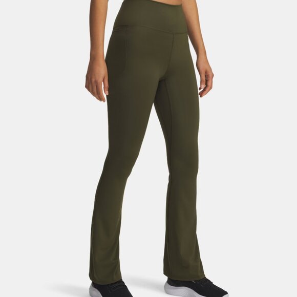Under Armour Meridian Flare Olive Green Wide-Leg Women's Pants, M - Picture 10 of 11